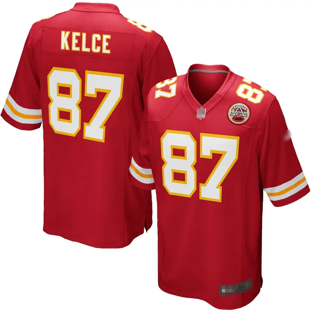 Men's KC Pro Football Fan Apparel - Kelce #87 & Any Name Custom Game Day Jersey - US Stock