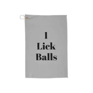 gray I lick balls Golf Towel