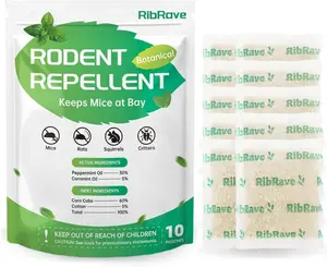 Mice Repellent, Natural Peppermint Squirrel Repellent Pouches, Rat Repellent 10 Pack