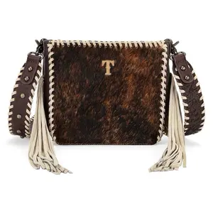 Genuine Cowhide Fringe Western Crossbody Bag - Trinity Ranch
