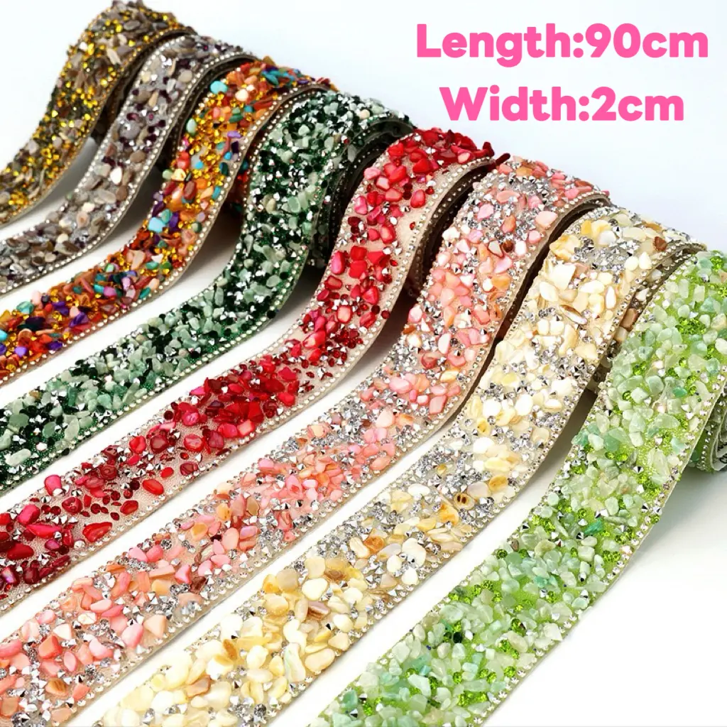 Self-Adhesive Resin Rhinestones, Sparkly Hot Diamonds Crystal Strips for DIY Projects on Clothes, Bags & Hats, Plastic, Colored Hot Diamond Stickers, Sparkly Stripes, Colorful Gems, Customization, Enhancing Bags