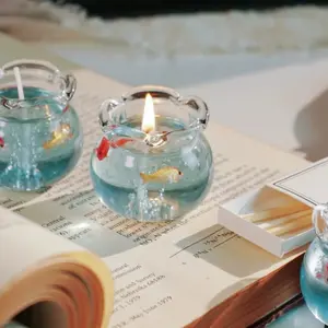Bubble Fish Tank Goldfish Candle Elegant Ambience Home Bedroom Decoration Birthday Gift