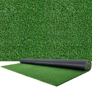 VEVOR Artificial Grass Turf, 12x7 ft Fake Lawn Roll Mat, 0.6in Pile Height Realistic Synthetic Carpet, Easy-Clean Drainage Holes, Decorative for Patio, Garden, Indoor-Outdoor Tools & Hardware Use