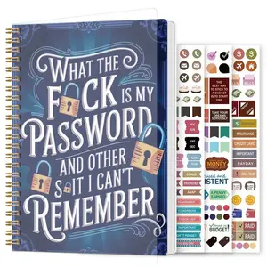 What’s My Password & Other Stuff I Can’t Remember – Simple Password & Address Book | Minimalist Organizer for Usernames & Logins, Ideal for Home Office & Computer Access, Perfect Holiday Gift