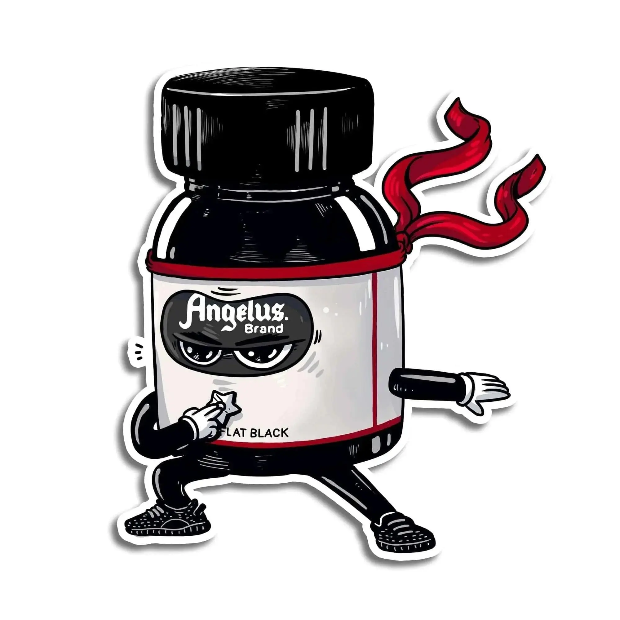 Flat Black Ninja Sticker