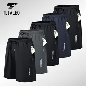 TELALEO 5 value pack Mens Athletic Gym Workout Shorts with Zipper Pockets Quick Dry Basketball Running Lightweight Shorts dealsforyoudays