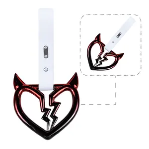 Devil Broken Heart MIX COLOR BLACK/RED JDM TSURIKAWA Ring Subway Train Bus Handle Strap