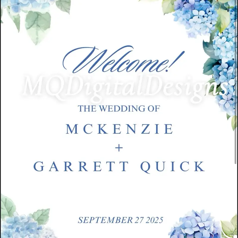 Wedding welcome sign
