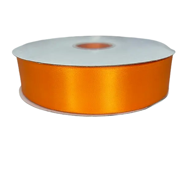 1 1/2" Orange Satin Ribbon Double-face