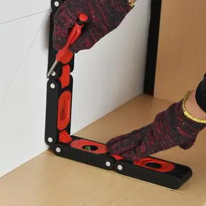 Multifunctional Folding Level, 1 Count 28 Inch Multipurpose Angle Ruler, Accurate Multi-angle Measuring Ruler, Compact Design Storage Tool for Carpenter, Hardware