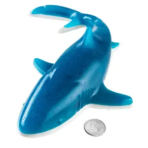 Giant Gummy Shark  - Blue Raspberry & Strawberry-Banana Gummy Snack Flavors