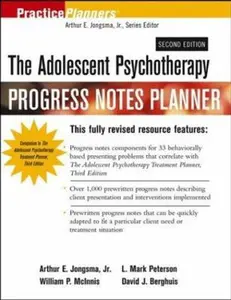 USED-The Adolescent Psychotherapy Progress Notes Planner (PracticePlanners) by Arthur E. Jongsma (Paperback)