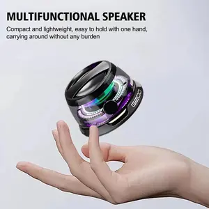 Magnetic Bluetooth Speakers Water Proof , G200 Speaker with Multiple RGB Color Light, Mini Portable Sound Box Phone Holder for Metal Surface, Small Wireless Speaker for Shower, Bike Audio Cable