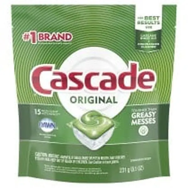 Procter & Gamble Cascade Original Platinum Scented Dishwasher Pods - Actionpac Form, Powder-Gel Mix, Pre-Treatment, 18 Packs Household Cleaner