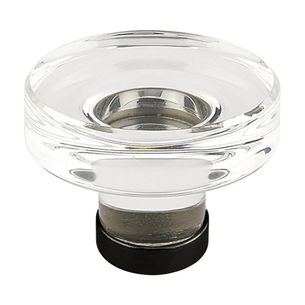 1.25 in. Grayson Crystal Cabinet Knob, Flat Black