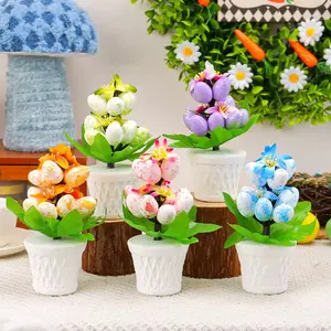 Easter Egg Flower Pot Plant Decoration, Foam Simulated Spotted Eggs, Cross-Border Decorative Scene, Trendy 2026 Easter Ornament