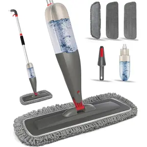 Spray Mop for Floor Cleaning with Washable Reusable Pads, Microfiber Wet Mop with 800ml Refillable Bottle, Sprayer Dust Mop for Hardwood Laminate Vinyl Tile Cleaning