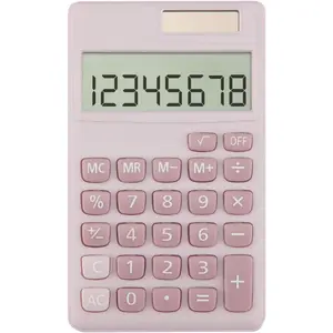 Pink Small Calculator, 4 Function Mini Solar Calculator, Back to School Gifts for Students, School Supplies Essentials, Basic Calculator for Home Office Supplies