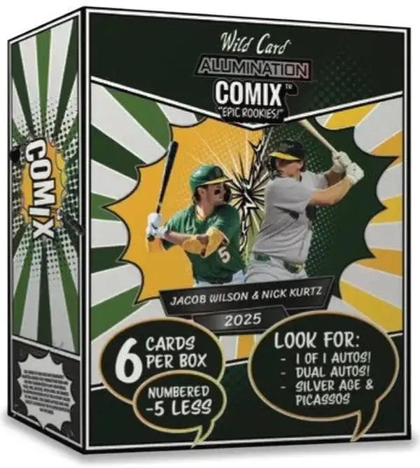 2025 Wild Card Alumination Jacob Wilson & Nick Kurtz Comix Epic Rookies Baseball Hobby Box