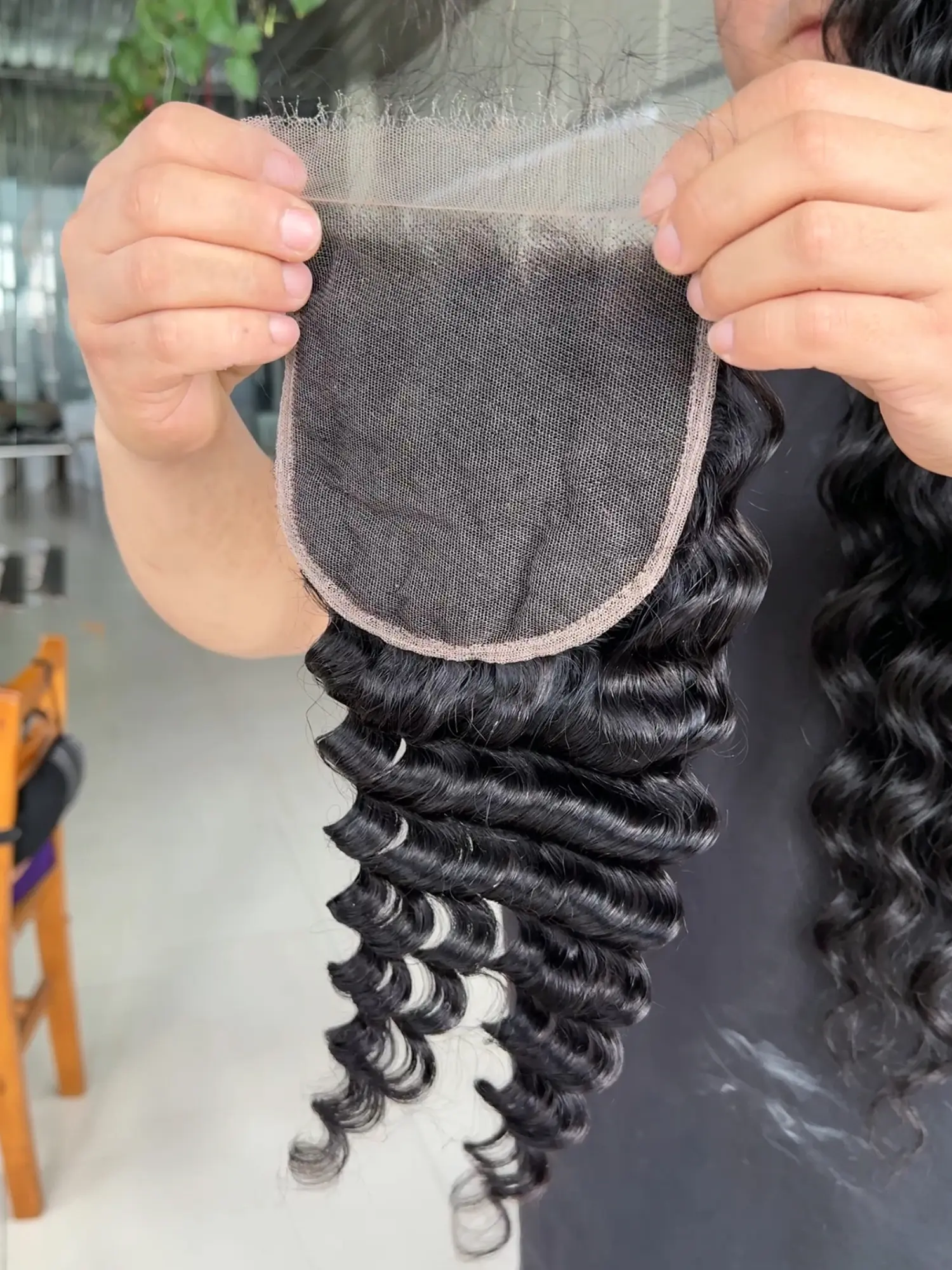 5x5 Deep Wave Hd Lace Closure Transparent Lace Virgin Remy Human Hair Pre Plucked With Baby Hair Natural Hairline