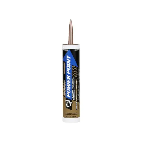 DAP 18942 Power Point 300 Pre-Mixed Acrylic Urethane Elastomeric Sealant - 10 oz Redwood Tan (Pack of 12), Strong Adhesive Sealers, 2-Hour Paint Ready, 600% Stretch, Crackproof, Low Odor, Multi-Surface, Water Clean-Up, Interior & Exterior, Long-Lasting
