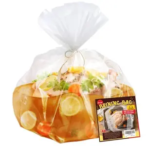 2 Pack Brine Bags for foods, 26"×22", Holds up to 35lb, Thicker Brining Bags with 2 Cotton Strings, Extra Large Brining Bag Fits for Turkey, Chicken, Beef, Fish, Lamb, Pork