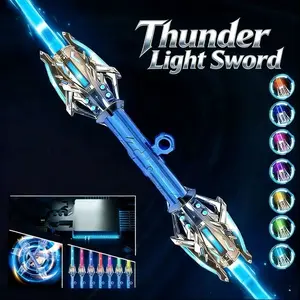 Kids’ Lightsaber Toy with Dazzling Rainbow Lights! Stylish Dual-Blade & Retractable Grip for Galactic Warriors – Perfect Holiday Surprise for Kids!