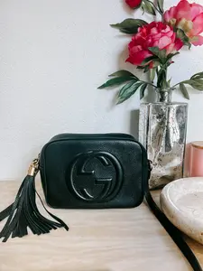 Pre-owned GUCCI Leather Crossbody Bags Soho Disco Crossbody Bag Black