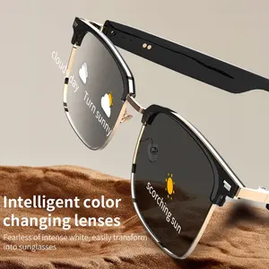 Smart Ai Translation Color-Changing Audio Wearable Glasses, Smart Color-Changing Lenses, Dual Speakers, Touch Control, Remote Photography