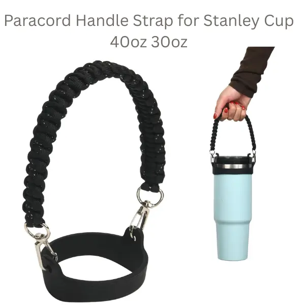 Paracord Handle Strap for Stanley Cup 40oz 30oz, Heavy Duty Tumbler Carry Handle, Stanley Accessories Summer Gift