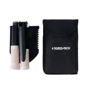 Swiss Tech 3-In-1 Multi-Tool Ultralight Folding Shovel Edc Outdoor Camping Equipment Mini Multifunctional Gardening Tools Kit