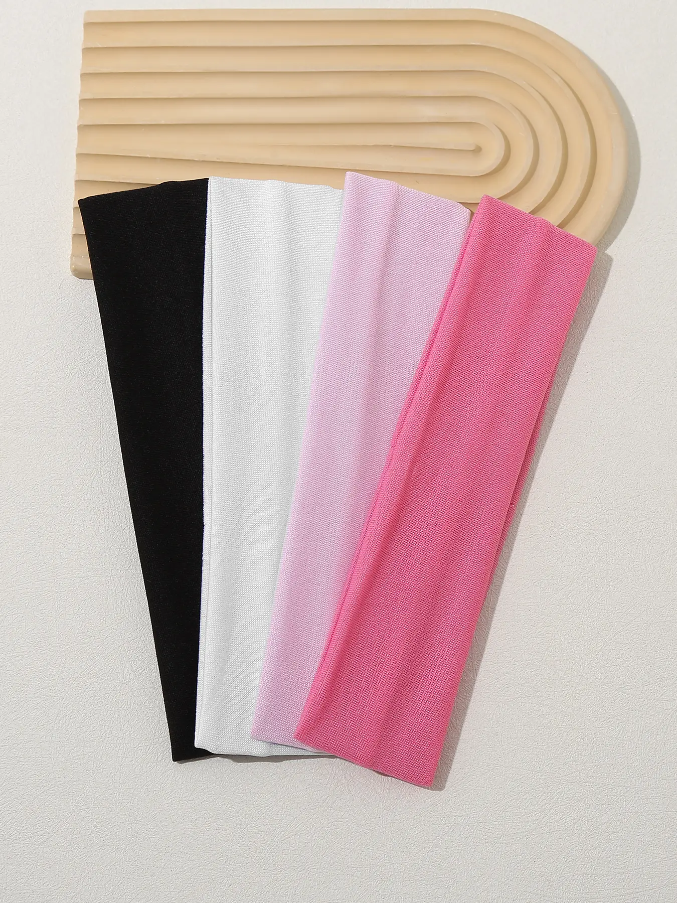 4pcs Pure Color Elastic Sports Hairbands, Fitness Yoga Headscarf, elastic headbands, Stretchy Headbands, workout headband, Running Headband, Casual Hair Accessories for All Seasons, No Ca Prop 65 Warning