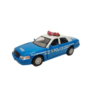 KINSMART 1:42 Scale 5" Ford Crown Victoria Interceptor Police Die-Cast Metal Toy Car with Openable Doors and Pull-Back Action