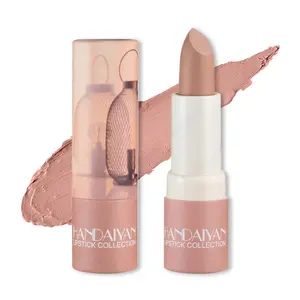 Matte Nude Lipstick Silky Velvet Lip Gloss Nude Lip Stain Paper Tube Lipsticks Non-Stick Cup, Waterproof Long Lasting Matte Lipstick for Women Daily Professional Lip Makeup-01 Clear
