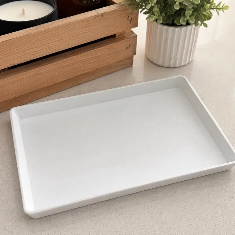 Perfume and Jewelry Organizer Tray - Multi-Purpose Storage Tray for Cosmetic Accessories Organization