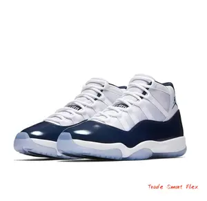 Collectible High-Top Sports Shoes - White Mesh Upper, Navy Patent Accents, Icy Blue Outsole, College Legend Edition
