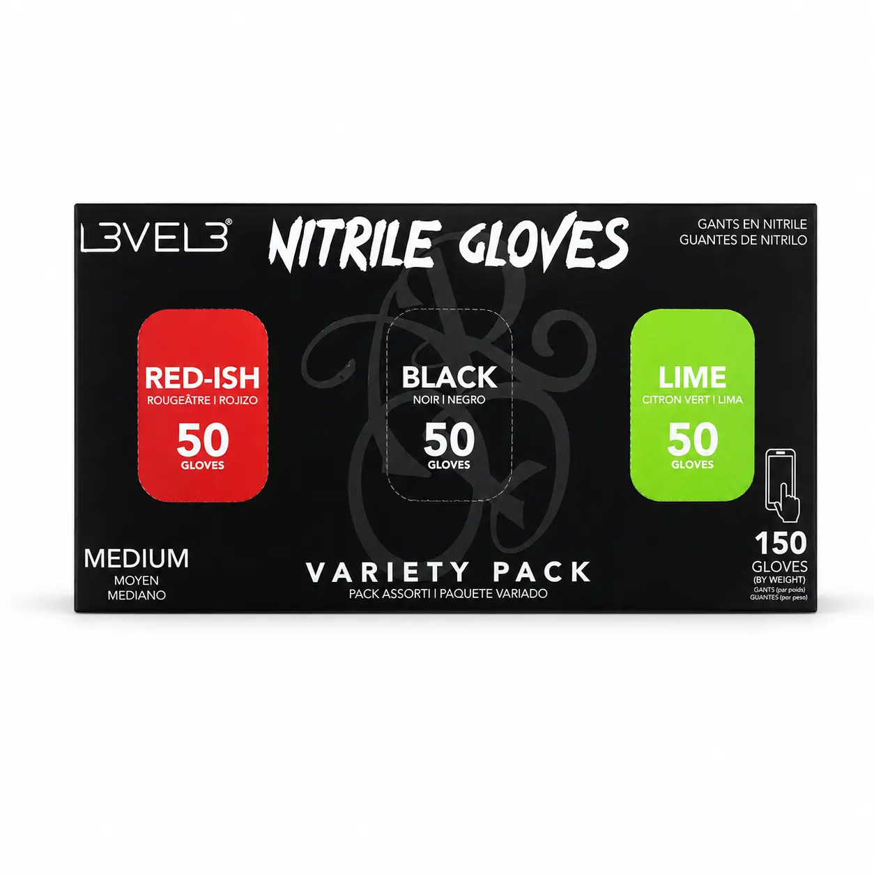 L3VEL3 Nitrile Gloves Variety Pack