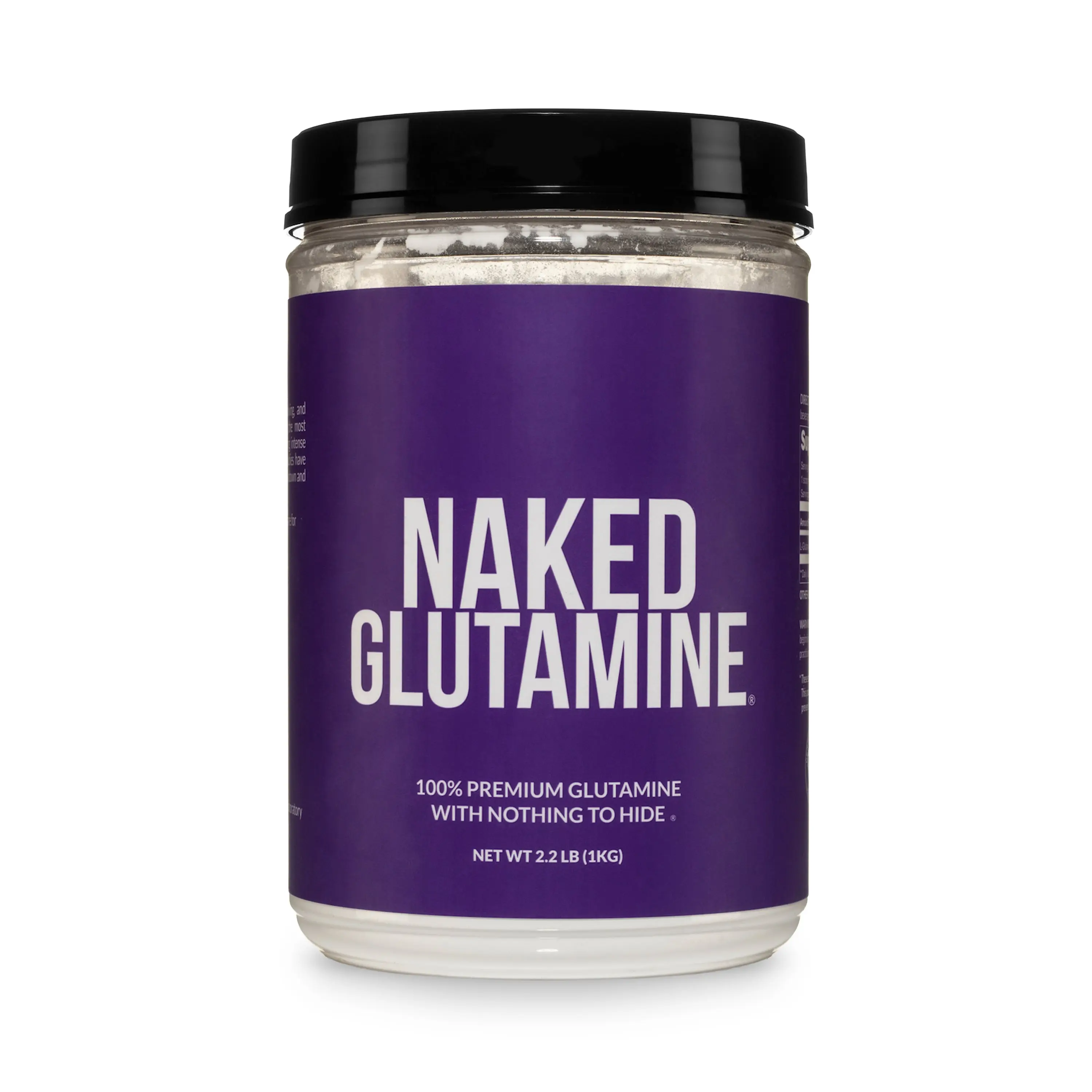 Naked Glutamine - 1KG - 100% Premium L-Glutamine Supplement for Muscle Health & Endurance - Naturally Fermented from Plant Sources