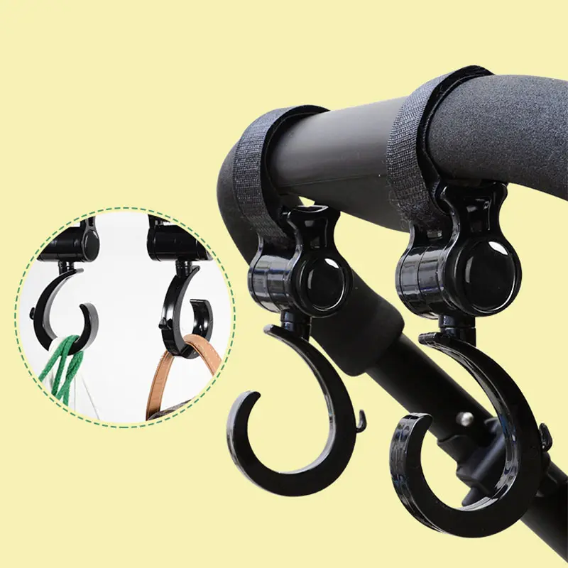 Baby Stroller Hook Clips Pack of 2, Universal Baby Carriage Accessories, Child Pram Hooks, Toddler Pushchair Parts, Generic Bb Accessory, Travel Essentials