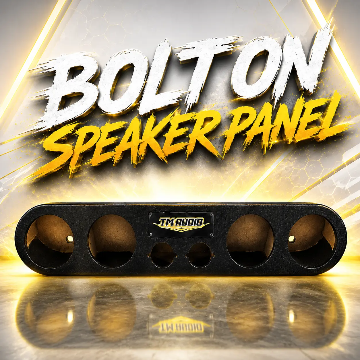 Bolt-On Panel Mount Car Audio Panel for Car Audio Systems & Sound Upgrade, Equipped with 4 6.5-Inch Speakers & 2 Tweeters