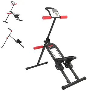 Vertical climbing machine and step machine. Compact and foldable design, equipped with LCD display and enlarged anti-slip pedals. Full-body shaping fitness equipment. standing  chest  press Electric Folding Treadmill Handrail