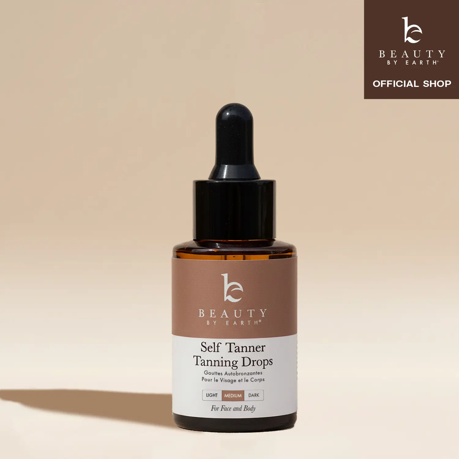 Beauty by Earth Self Tanner Drops - Best Customizable Tanning Drops for Face & Body, Golden Natural Bronzed Sunless Glow, Made in USA, Cruelty-Free for All Skin Types