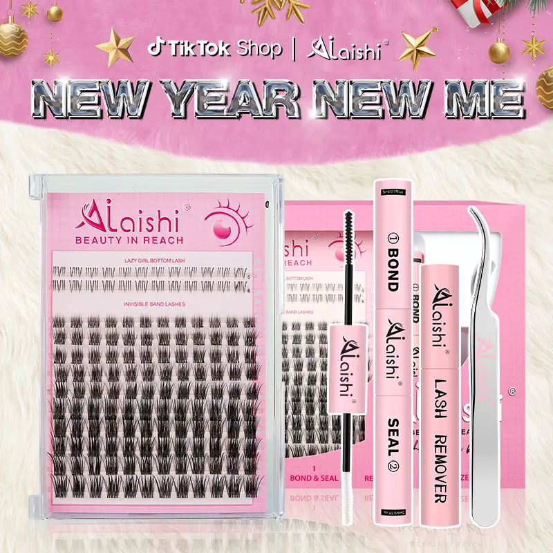 Ailaisi Magic Fairy 3D Eyelash Set – 8–18mm Soft Velvet cluster kit with Invisible Tape | Waterproof Glue, Remover & Tweezers Included | Beginner-Friendly DIY False Eyelashes, WeeklyDeals, Summervibes