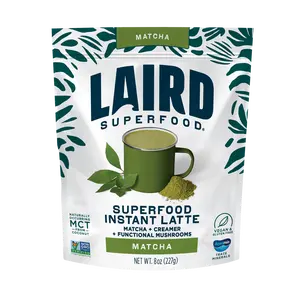 Laird Superfood Matcha Instant Latte with Adaptogens - Healthy Energy Tea Beverage Rich in Vitamin C & Antioxidants