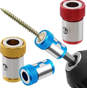6pcs/3pcs Strong Magnetic Screw Ring - 1/4 Inch Universal Magnetic Screw Holder - Removable Magnetic Screwdriver Drill Bit Holder for Hex Screwdriver and Power Bits Magnetizer Ring Metal Magnetizer Screw