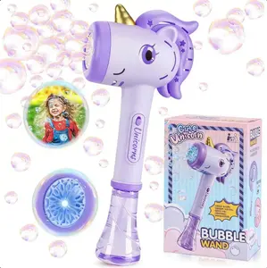 Unicorn Bubble Machine for Kids, Automatic Bubble Wand Toy for Toddlers Ages 3–8, Cute Bubble Blower for Outdoor Play Birthday Party Gift outdoorfun