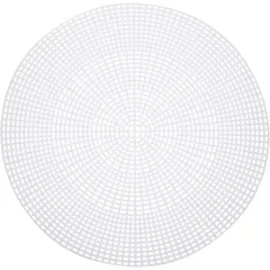 4pcs 11" 5 Count Round Plastic Mesh Canvas Sheet Blank Needlepoint Canvas for Embroidery Knit Crochet Acrylic Yarn Crafting, White