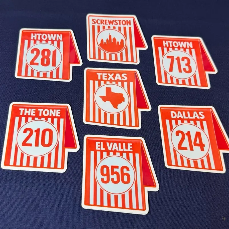 Texas Area Code Culture Sticker Drop
