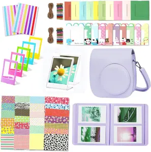 Instant Mini 12 Camera Accessories Compatible with  Instax Mini 12 Camera Include Case/Album/Wall Hang Frames/Film Frames/Border Stickers/Corner Stickers (Lilac Purple)