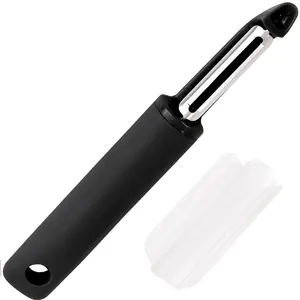 GORILLA GRIP® Patented BPA-Free Vegetable Peeler, Extra Sharp Swivel Stainless Steel Blades with Guard, Comfortable Soft Handle, Easily Peel Carrots or Fruit, Potato Eye Remover, Washer Safe